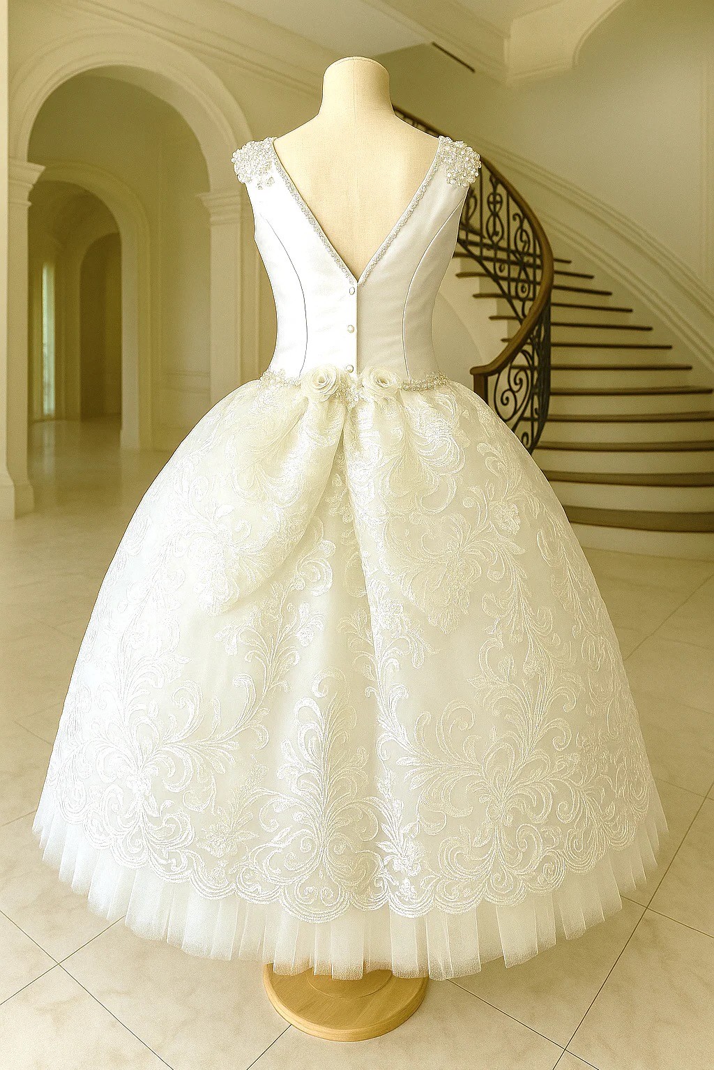 Christie Helene couture back of Jamie